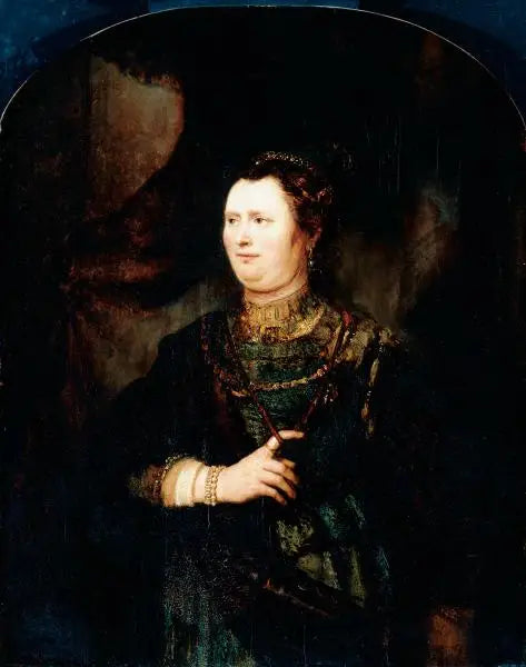 Retrato de una mujer con traje militar - Rembrandt