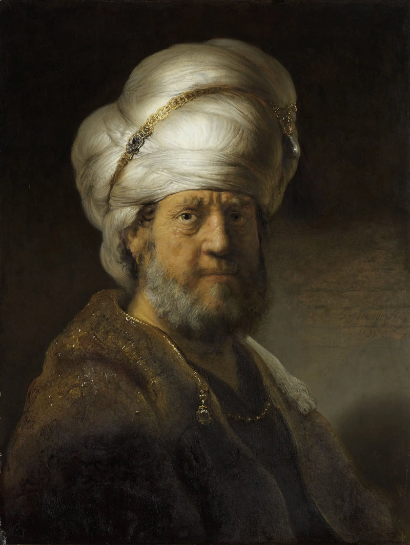 Hombre con traje oriental - Rembrandt