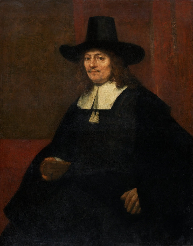 Retrato de un hombre con sombrero de copa - Rembrandt