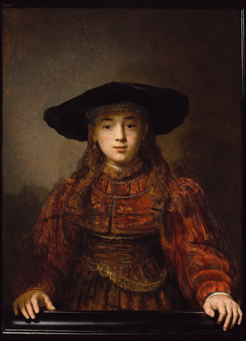 Joven chica con marco - Rembrandt