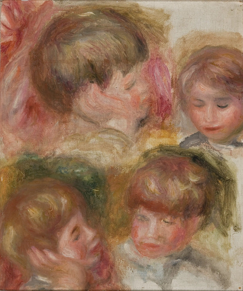 Cuatro cabezas - Pierre-Auguste Renoir