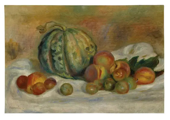 Melón y frutas - Pierre-Auguste Renoir