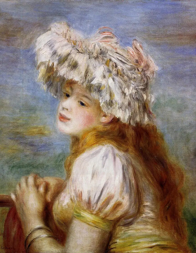Joven chica con peinado de encaje - Pierre-Auguste Renoir