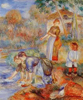 Lavanderas - Pierre-Auguste Renoir
