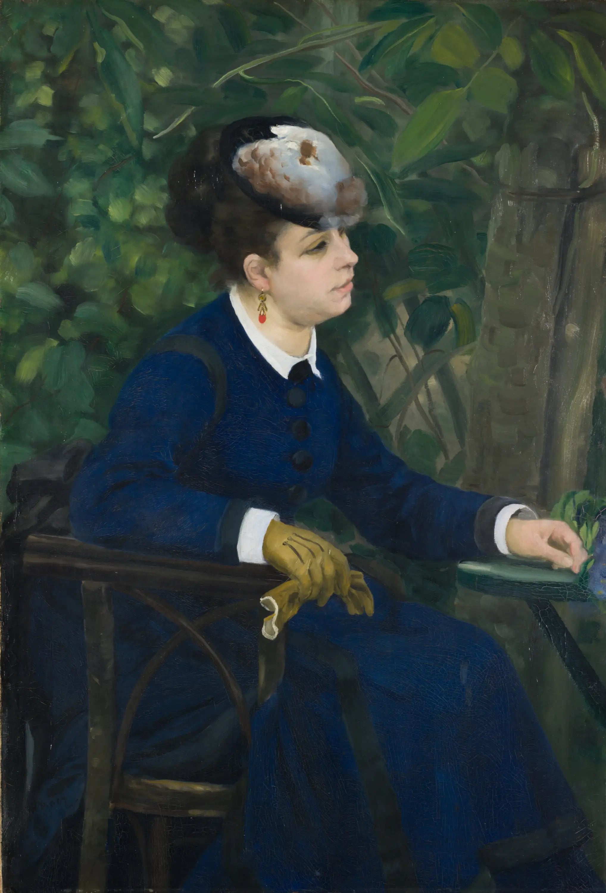 Reproduction du tableau « Femme dans un jardin - Pierre-Auguste Renoir » par Alpha Reproduction en peinture à l’huile