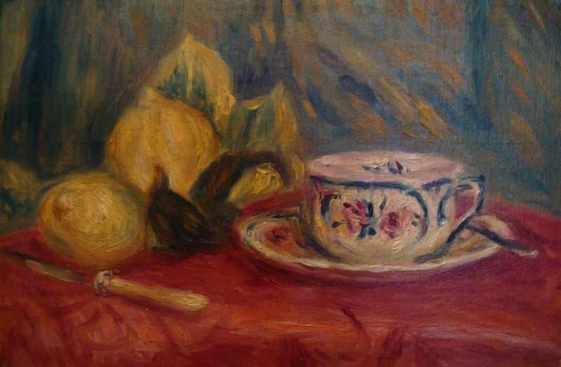 Limones y Taza de Té, Cagnes - Pierre-Auguste Renoir