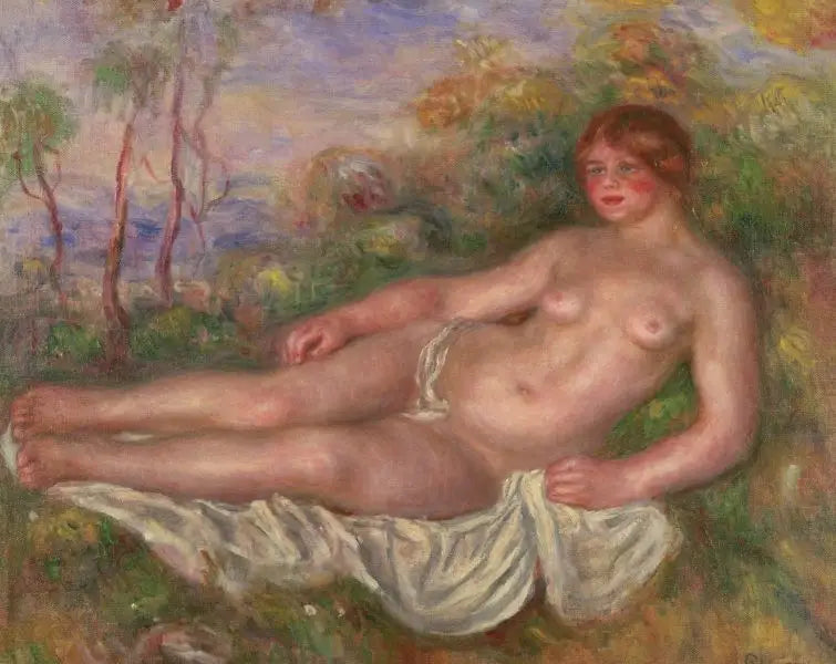 Nadadora acostada - Pierre-Auguste Renoir