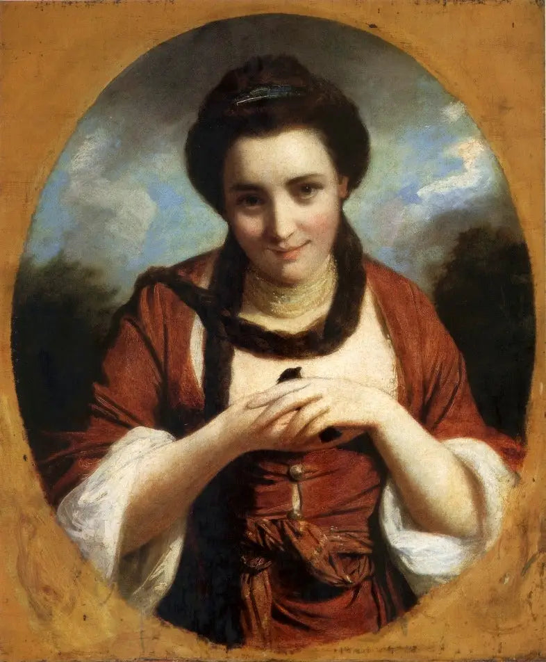 Retrato de la señorita Nelly O'Brien con un pájaro. - Joshua Reynolds