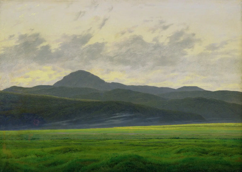 Paisaje de montañas en Bohemia - Caspar David Friedrich