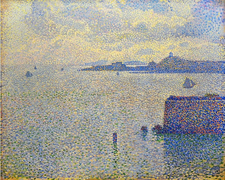 Velas y estuario - Théodore van Rysselberghe