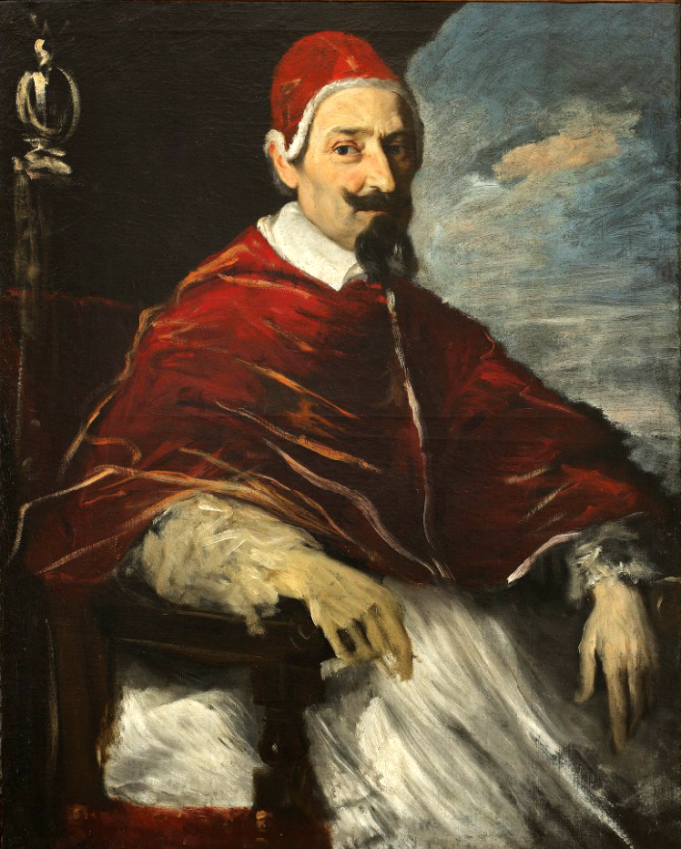 Portrait d'Alexandre VII Chigi - Pier Francesco Mola image 1 copie de tableau peinte à la main