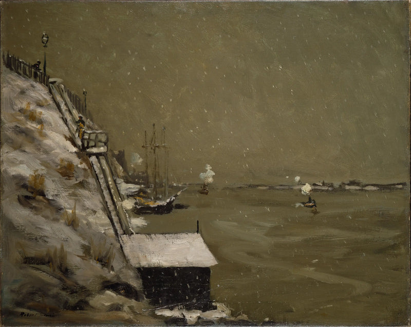 Quai de l'East River, invierno - Robert Henri