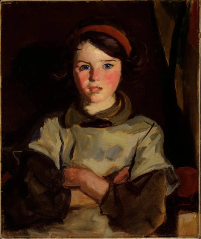 Marie au ruban rouge - Robert Henri - Alpha Reproduction