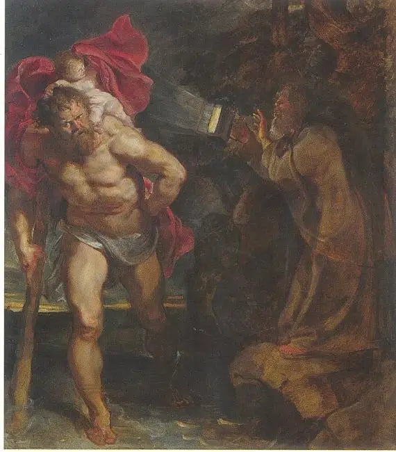 San Cristóbal y el ermitaño - Peter Paul Rubens