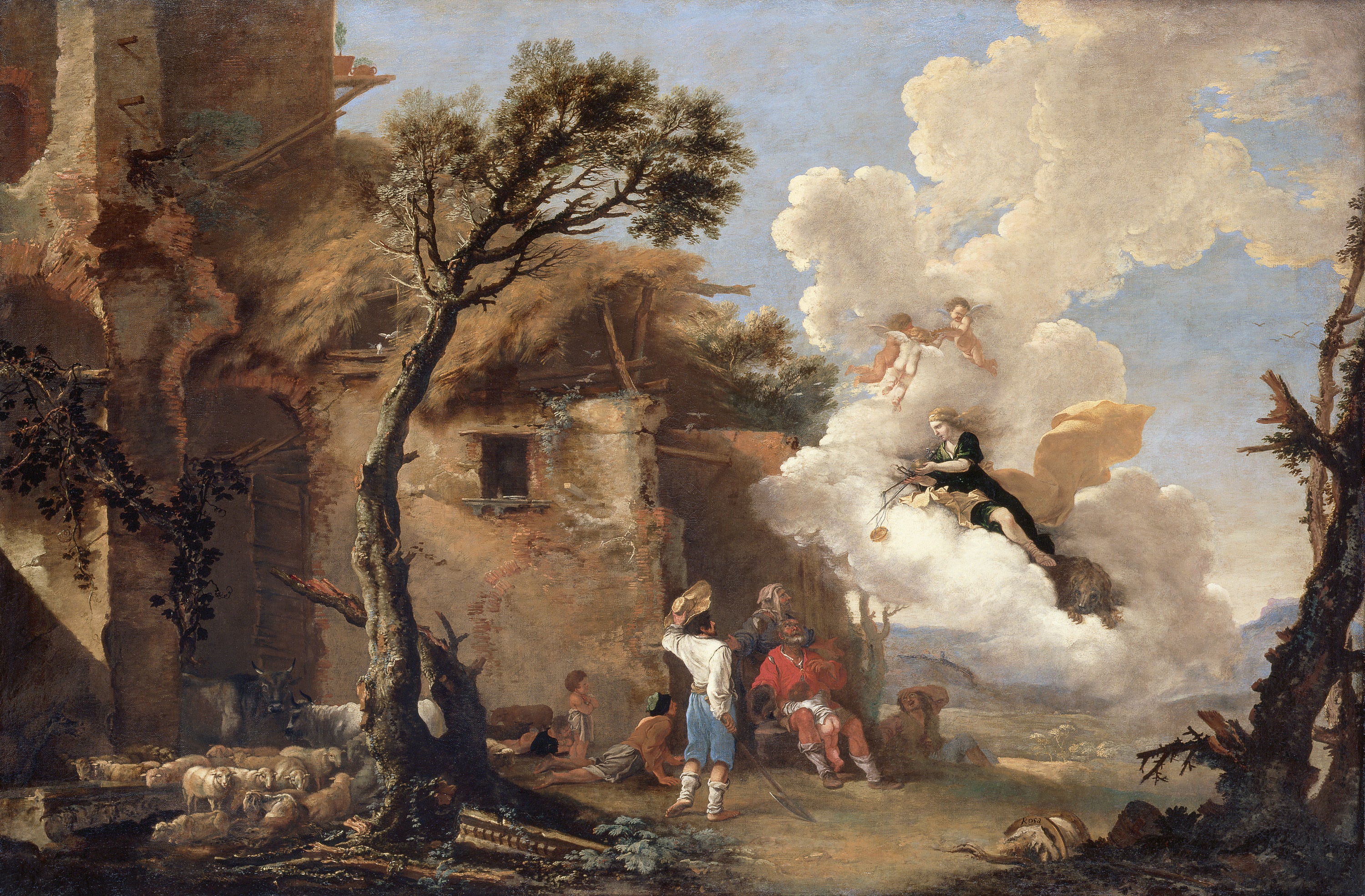 Le retour d'Astrée - Salvator Rosa