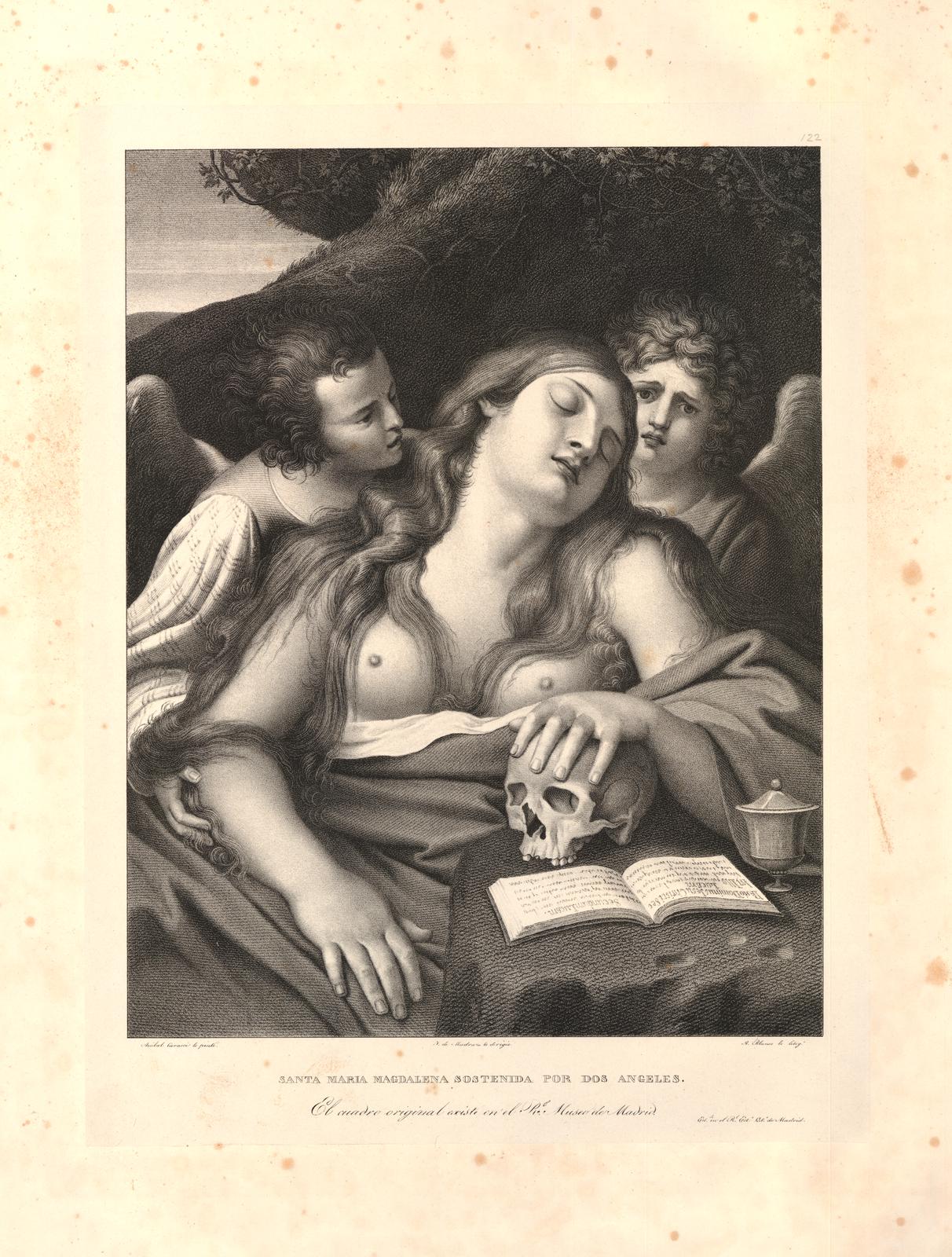 Marie-Madeleine et deux anges - Annibale Carracci - Alpha Reproduction