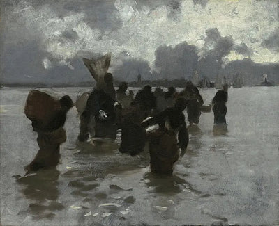 Reproduction du tableau « Le retour des pêcheuses - John Singer Sargent » par Alpha Reproduction en peinture à l’huile