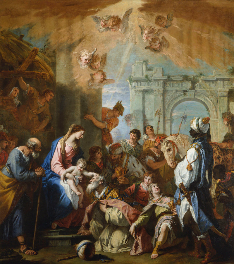 La adoración de los Reyes Magos - Sebastiano Ricci