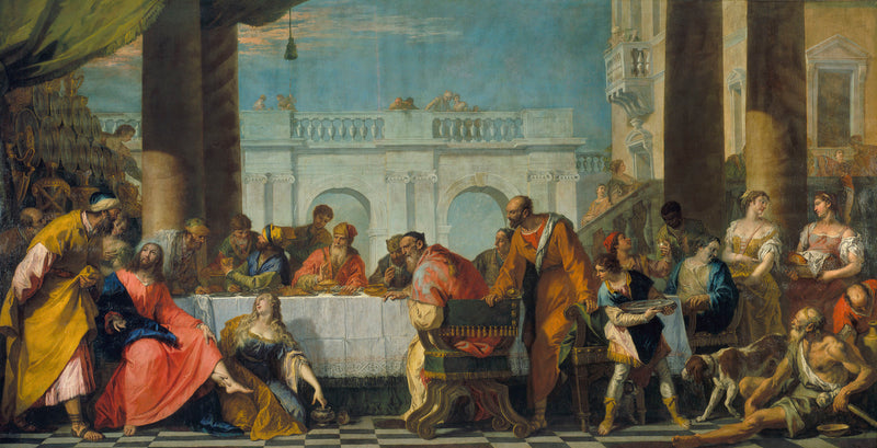 La Magdalena llorando los pies de Cristo - Sebastiano Ricci