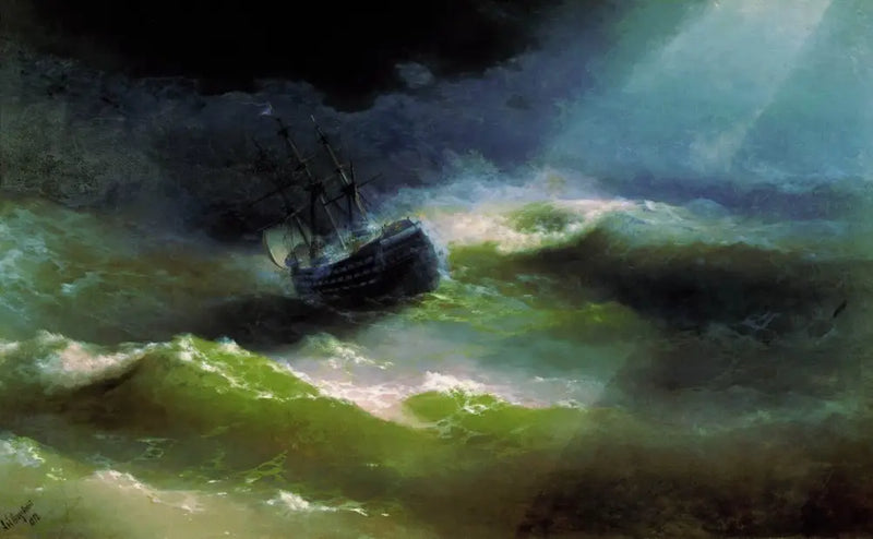 El barco « Empress Maria » en una tormenta - Ivan Aïvazovski
