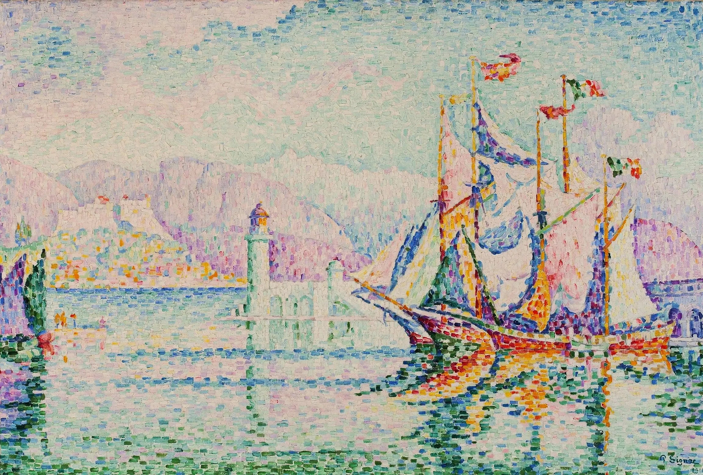 Reproduction du tableau « Antibes - Le matin. - Paul Signac » par Alpha Reproduction en peinture à l’huile