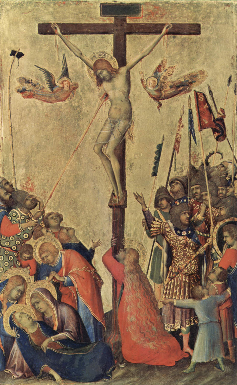 Crucifixión. «El golpe de lanza.» - Simone Martini