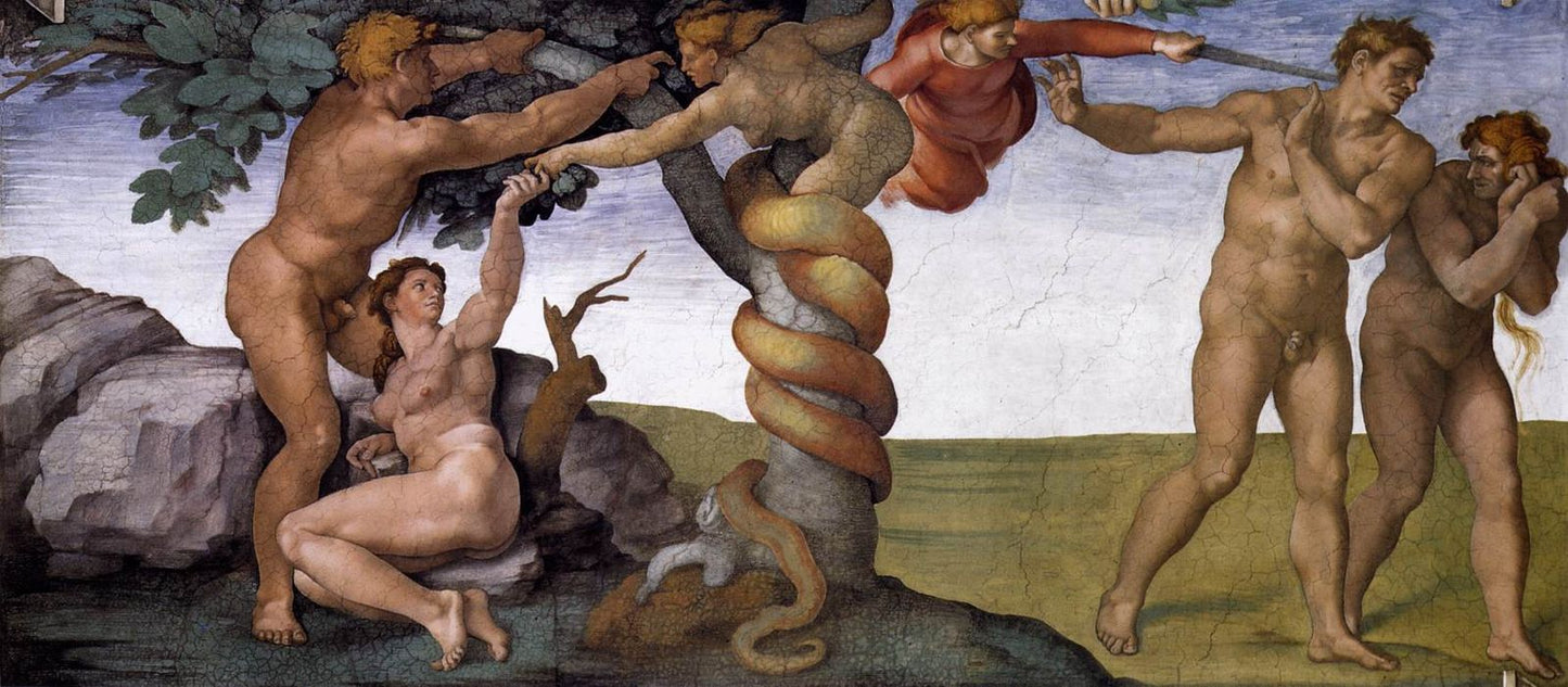 El Pecado original y la Expulsión del Paraíso – Miguel Ángel (1508–1512)