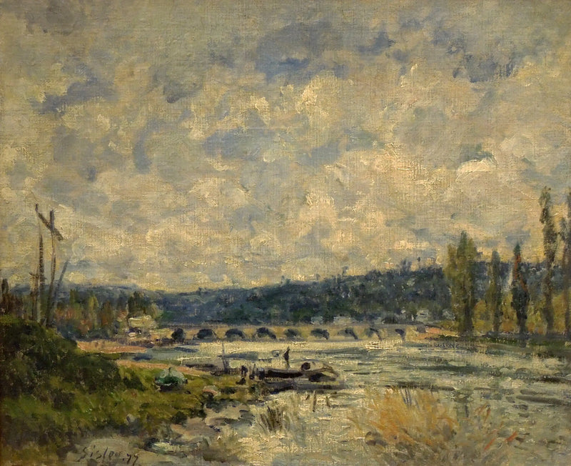 El Puente en Sèvres - Alfred Sisley