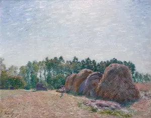 Los Montones de Paja en Moret - efecto de la mañana - Alfred Sisley