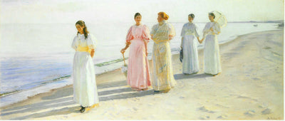 Promenade sur la plage de Skagen - Michael Peter Ancher - Alpha Reproduction
