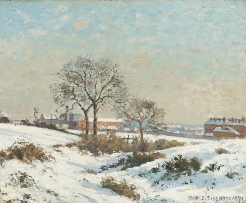 Paisaje nevado en South Norwood - Camille Pissarro