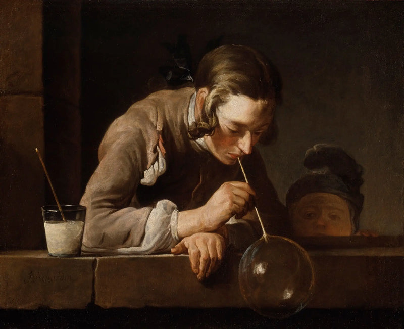 Las burbujas de jabón - Jean Simeón Chardin