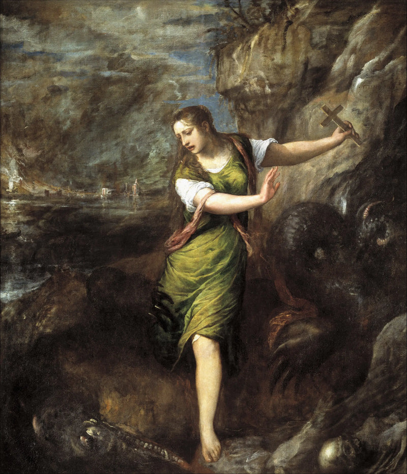 Santa Margarita y el dragón - Tiziano