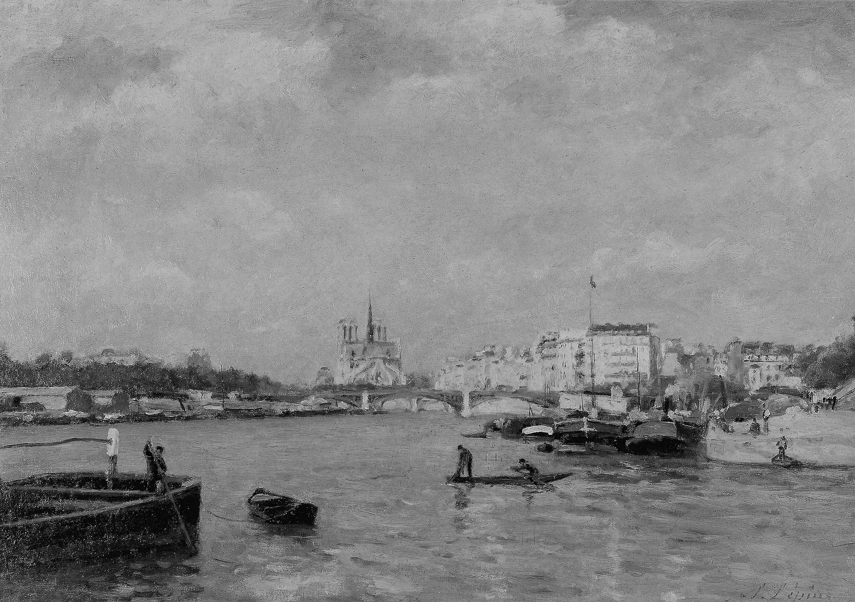 Vue sur la Seine Paris - Stanislas Lépine - Alpha Reproduction