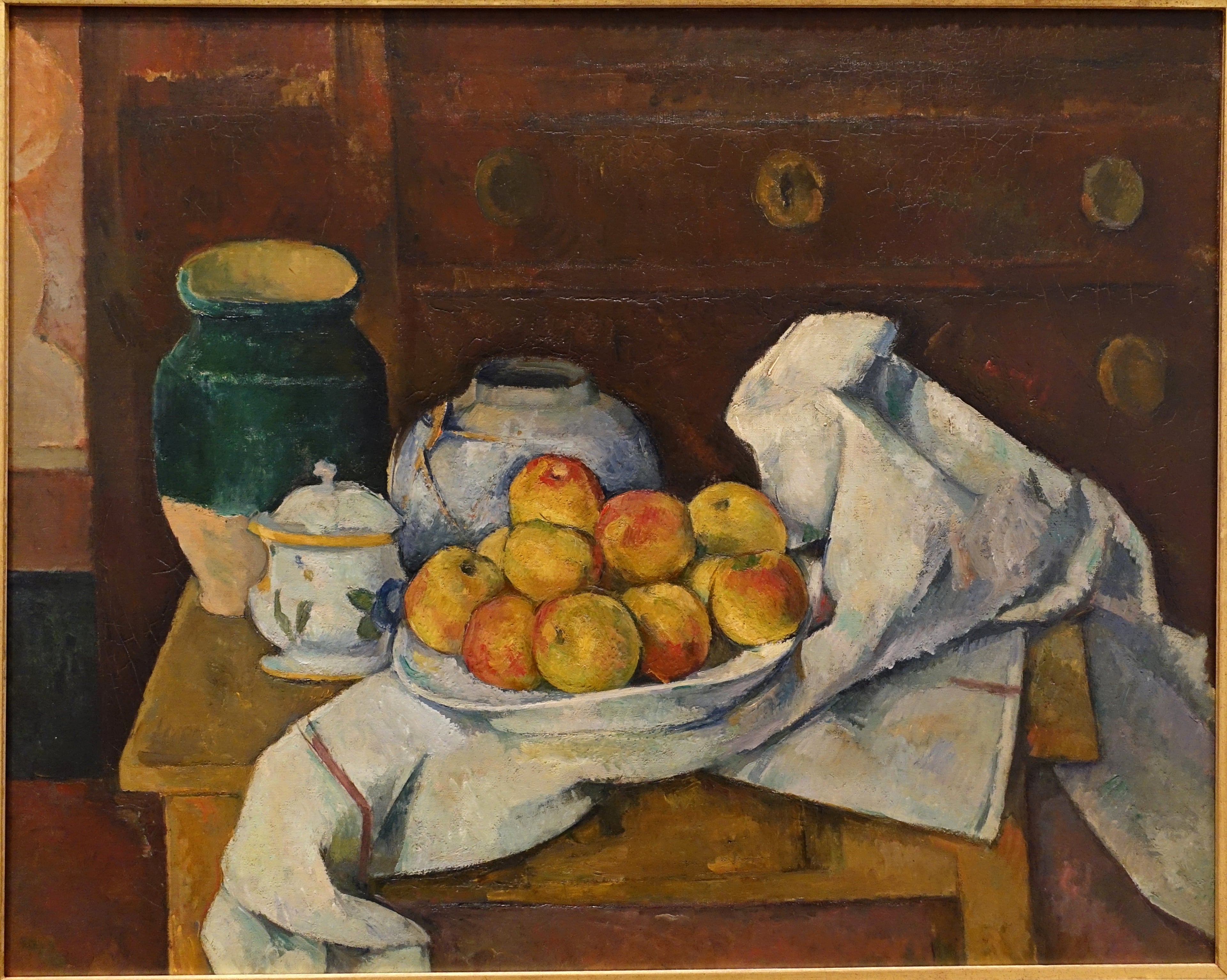 Reproduction du tableau « Nature morte à la commode - Paul Cézanne » par Alpha Reproduction en peinture à l’huile