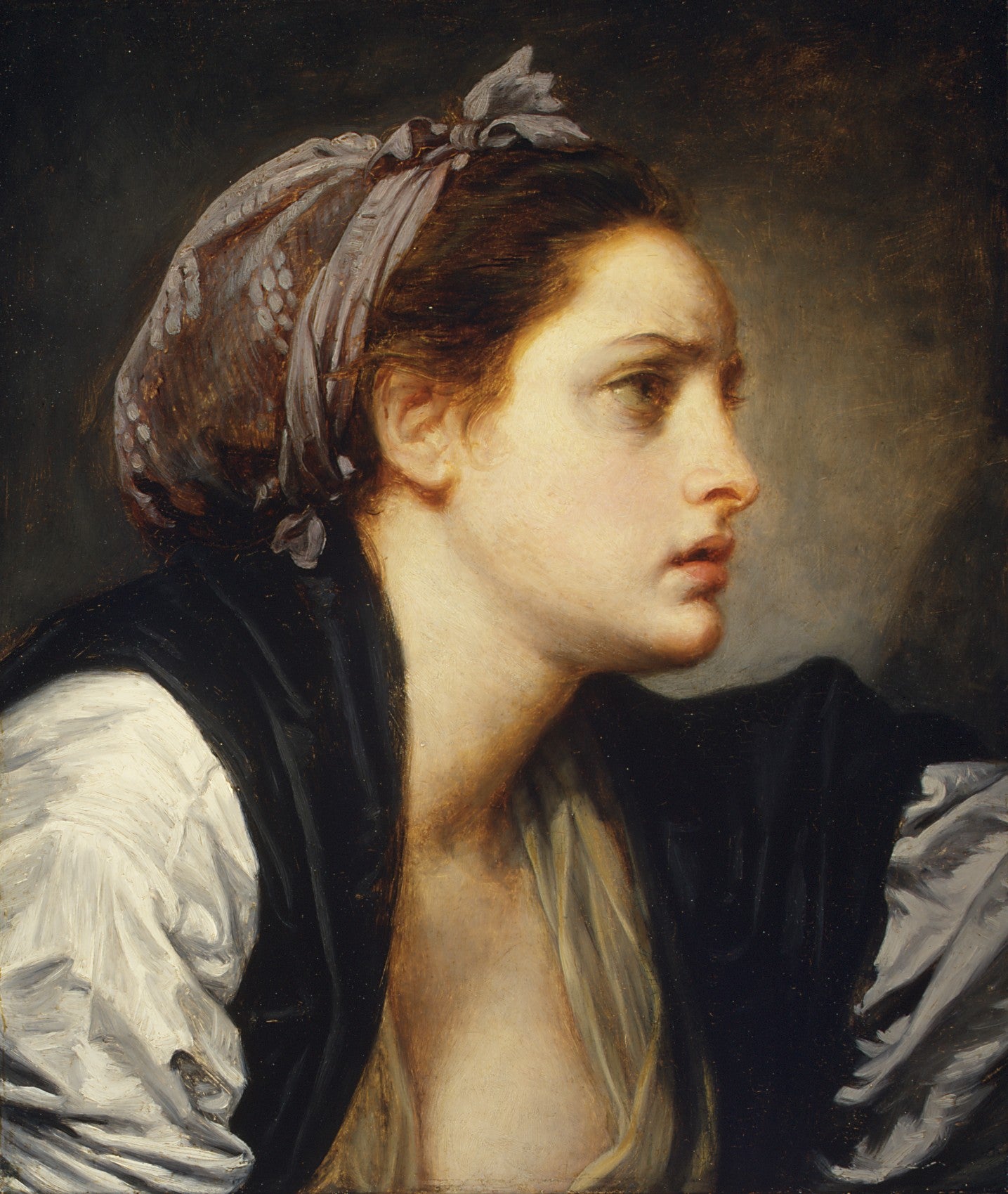 Étude de tête de femme - Jean-Baptiste Greuze - Alpha Reproduction