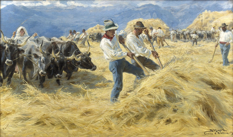 Cosecha en los Abruzos. Cività d'Antino - Peder Severin Krøyer
