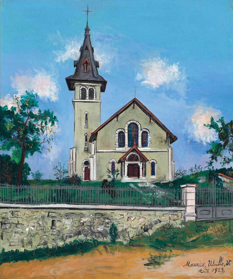 Temple protestant à Baigts (1923) - Maurice Utrillo