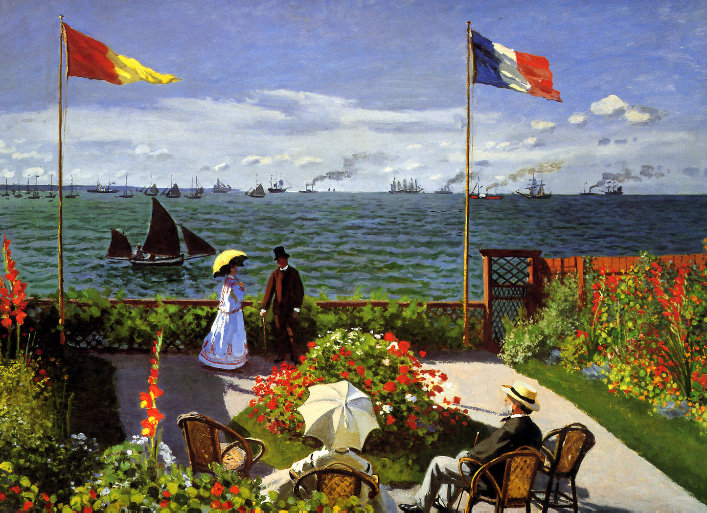 🌊 Terraza en Sainte-Adresse – Claude Monet (1867)