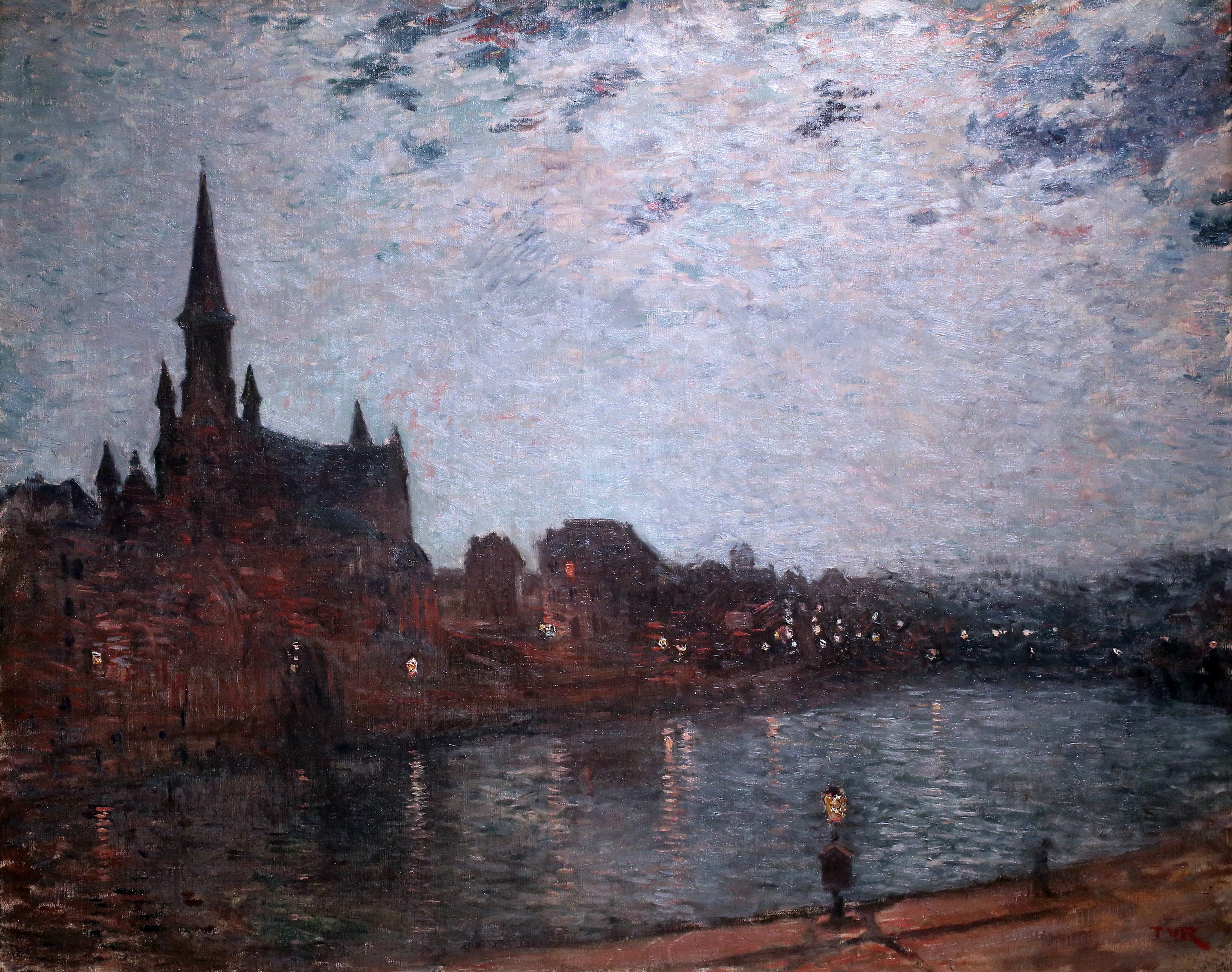 Église Sainte Croix (minuit au faubourg) - Théo van Rysselberghe - Alpha Reproduction