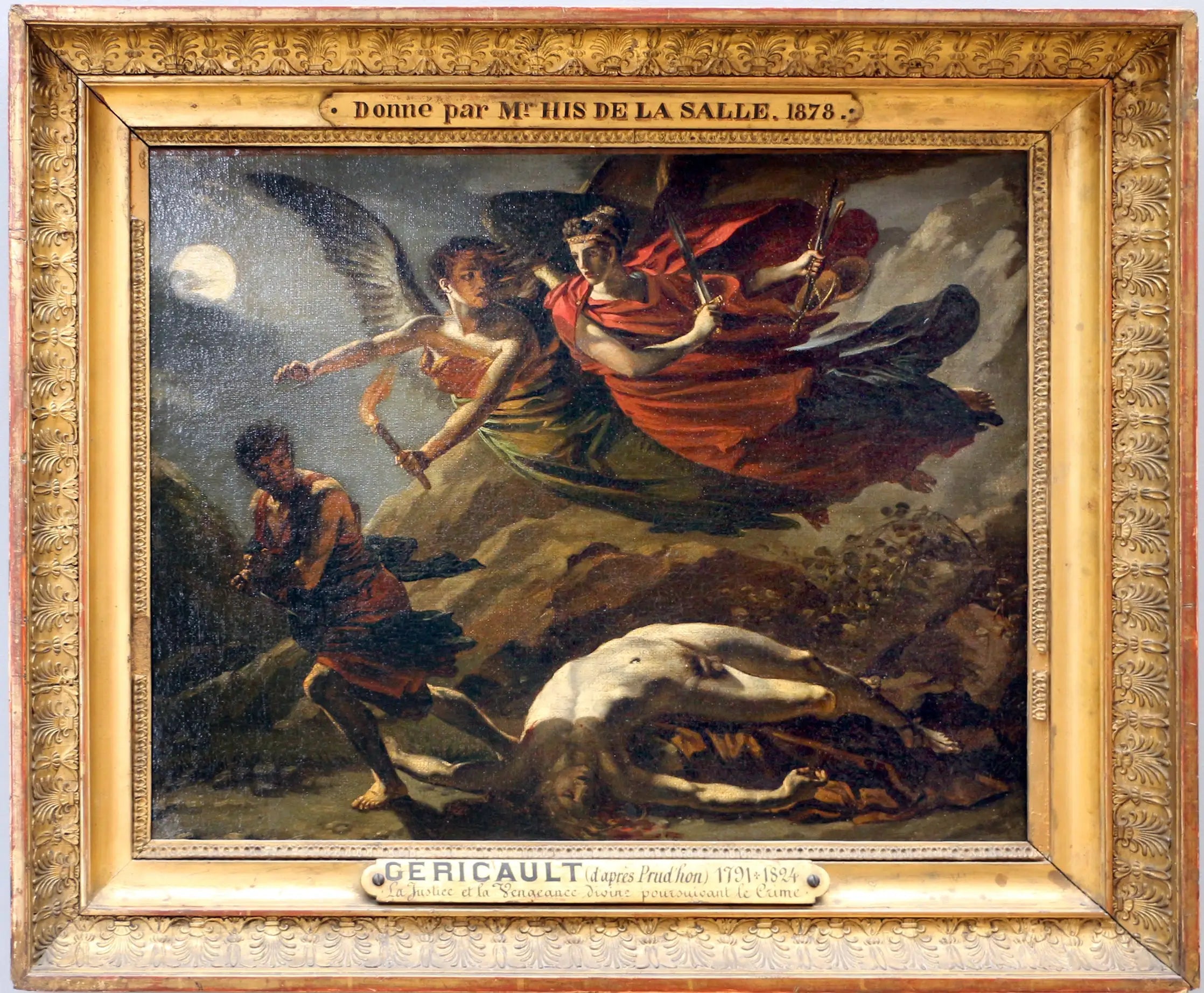 Reproduction du tableau « La Justice et la Vengeance divine poursuivant le crime - Théodore Géricault » par Alpha Reproduction en peinture à l’huile