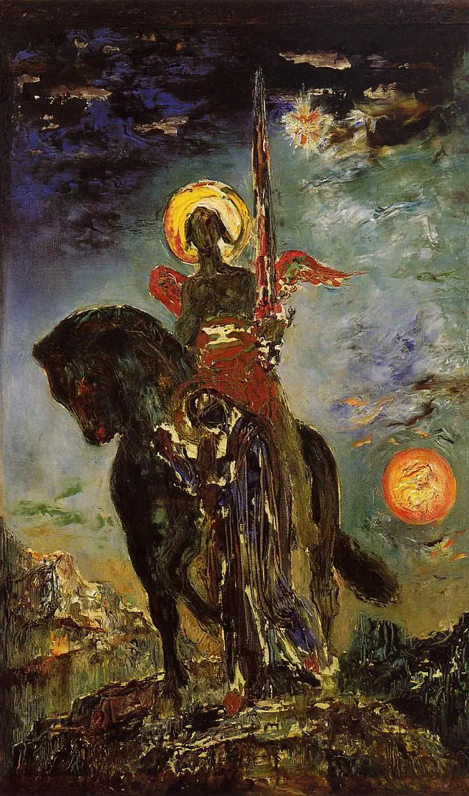 La Parque y el Ángel de la Muerte - Gustave Moreau