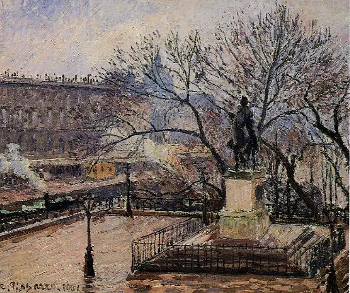 Vista del Puente Nuevo con la estatua de Enrique IV - Camille Pissarro