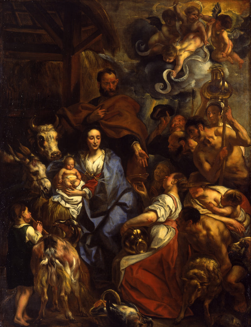 L'Adoration des bergers - Jacob Jordaens