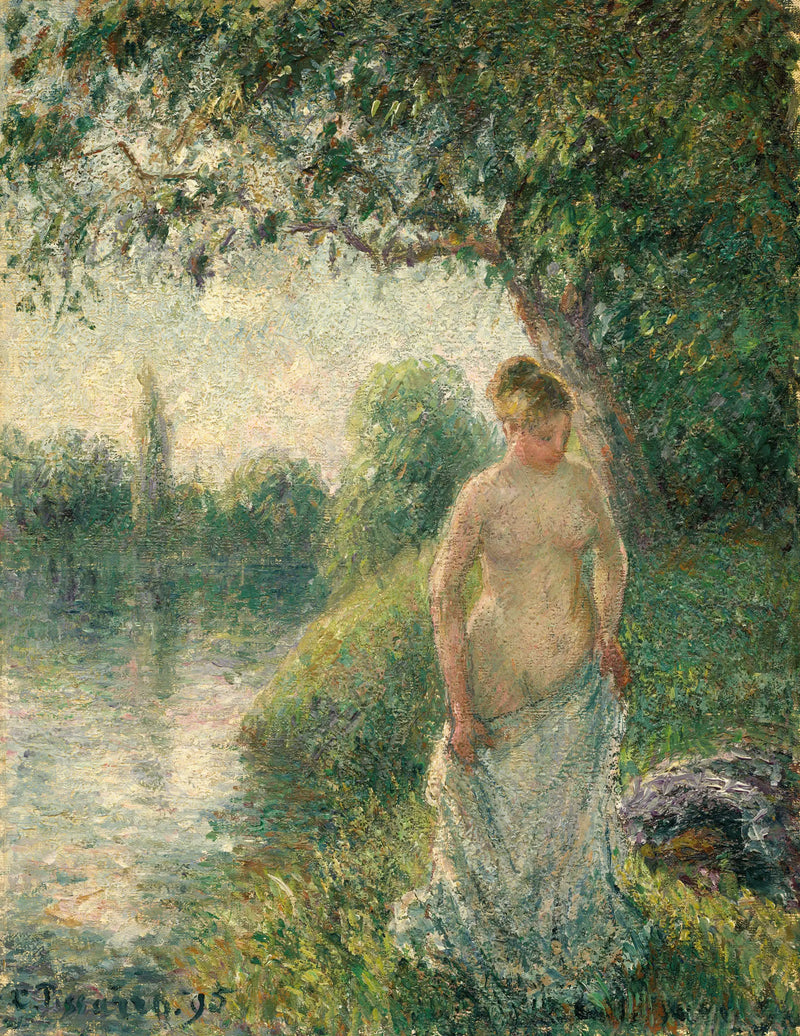 Joven campesina desnuda de pie - Camille Pissarro