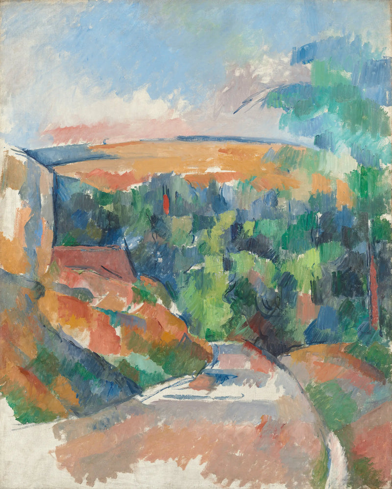 La Ruta en curva; Mañana de primavera en Saint-Antonin - Paul Cézanne