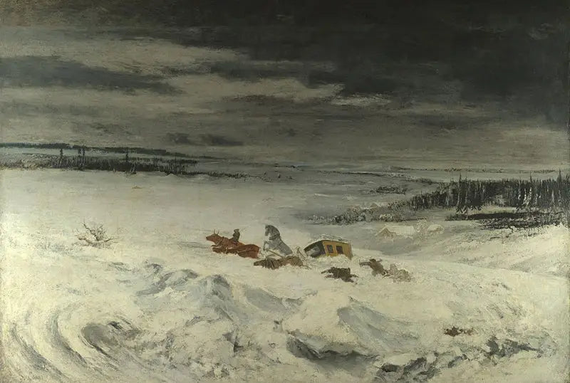 La diligence dans la neige - Gustave Courbet - Alpha Reproduction