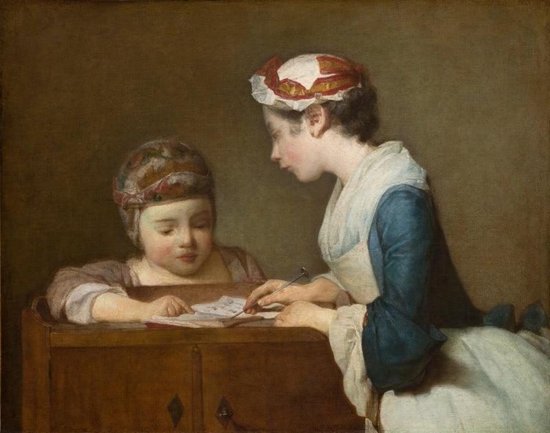 La pequeña maestra de escuela - Jean Simeón Chardin
