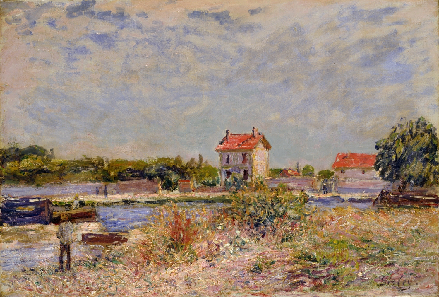 Reproduction du tableau « La rivière Loing à Saint-Mammes - Alfred Sisley » par Alpha Reproduction en peinture à l’huile