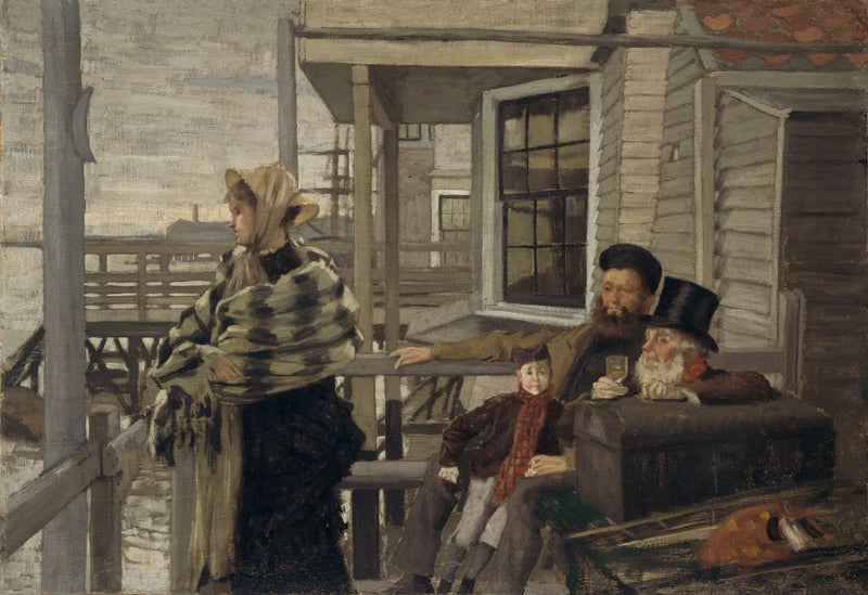 La posada de los Tres Cuervos, Gravesend - James Tissot